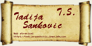 Tadija Sanković vizit kartica